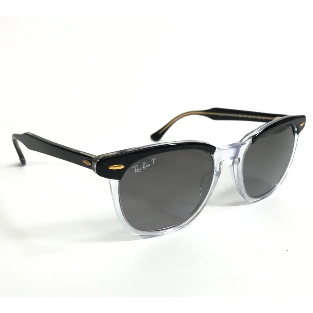 Ray-Ban Sunglasses RB2298 HAWKEYE 1294/M3 Black on Transparent w/ Grey Polarized